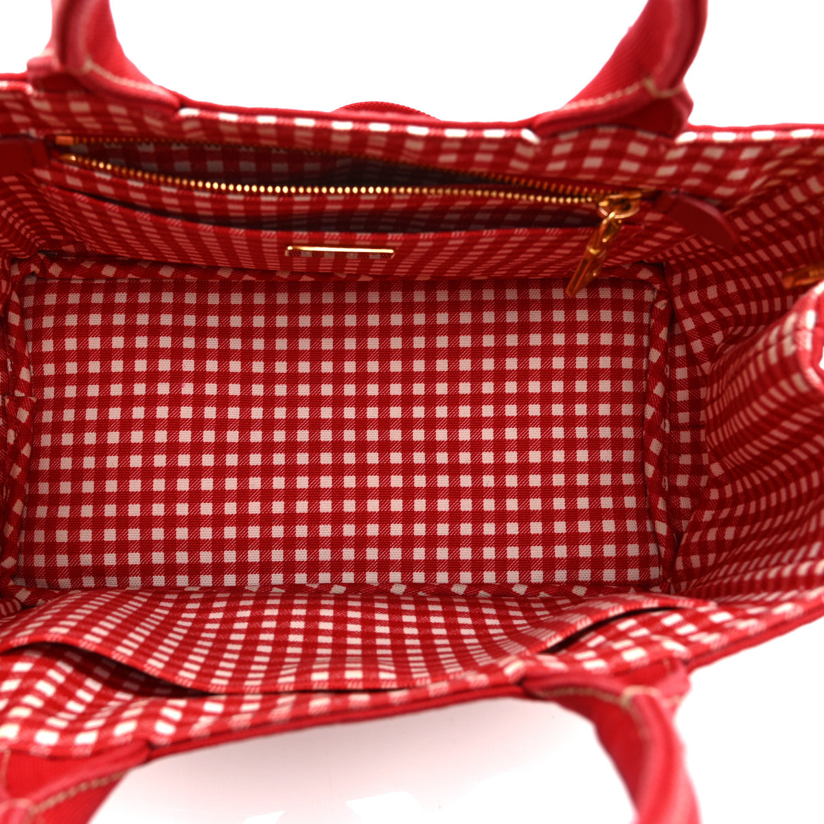 Prada Canapa Small Logo Tote Rosso Talco 5 of 10