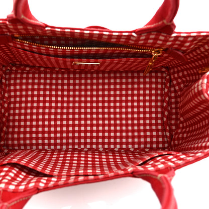 Prada Canapa Small Logo Tote Rosso Talco 5 of 10
