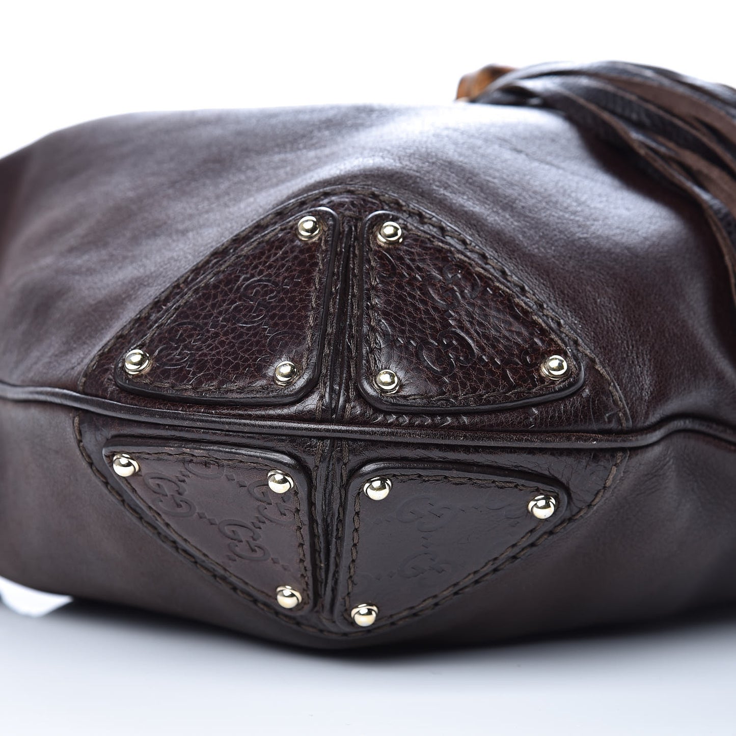Calfskin Large Indy Top Handle Hobo Dark Brown