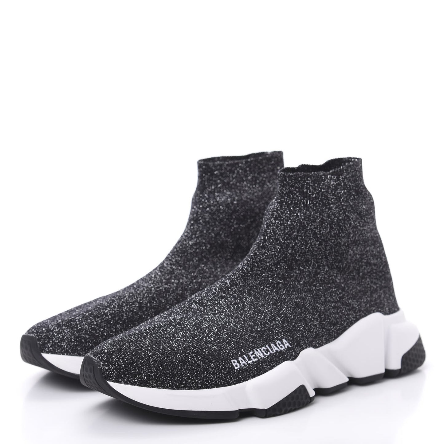 Knit Metal Womens Speed Sneakers 39 Black Gold