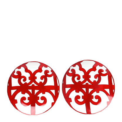 Hermes Porcelain Balcon du Guadalquivir Plate Set of 2 1 of 5