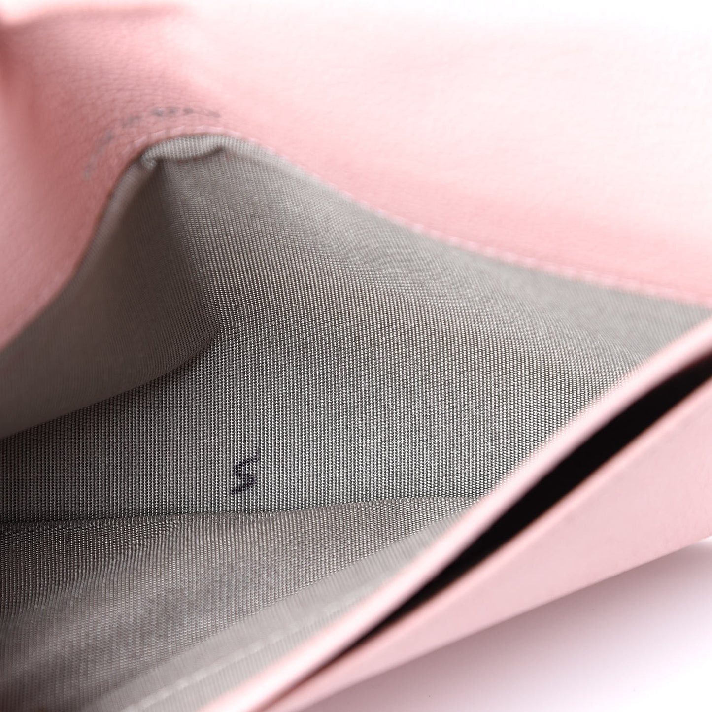 Goatskin Camellia Yen Wallet Pink