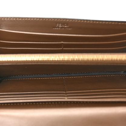Fendi Vitello Soft F is Fendi Bi-Color FF 1974 Embossed Continental Envelope Wallet On Chain Maya Black 5 of 12