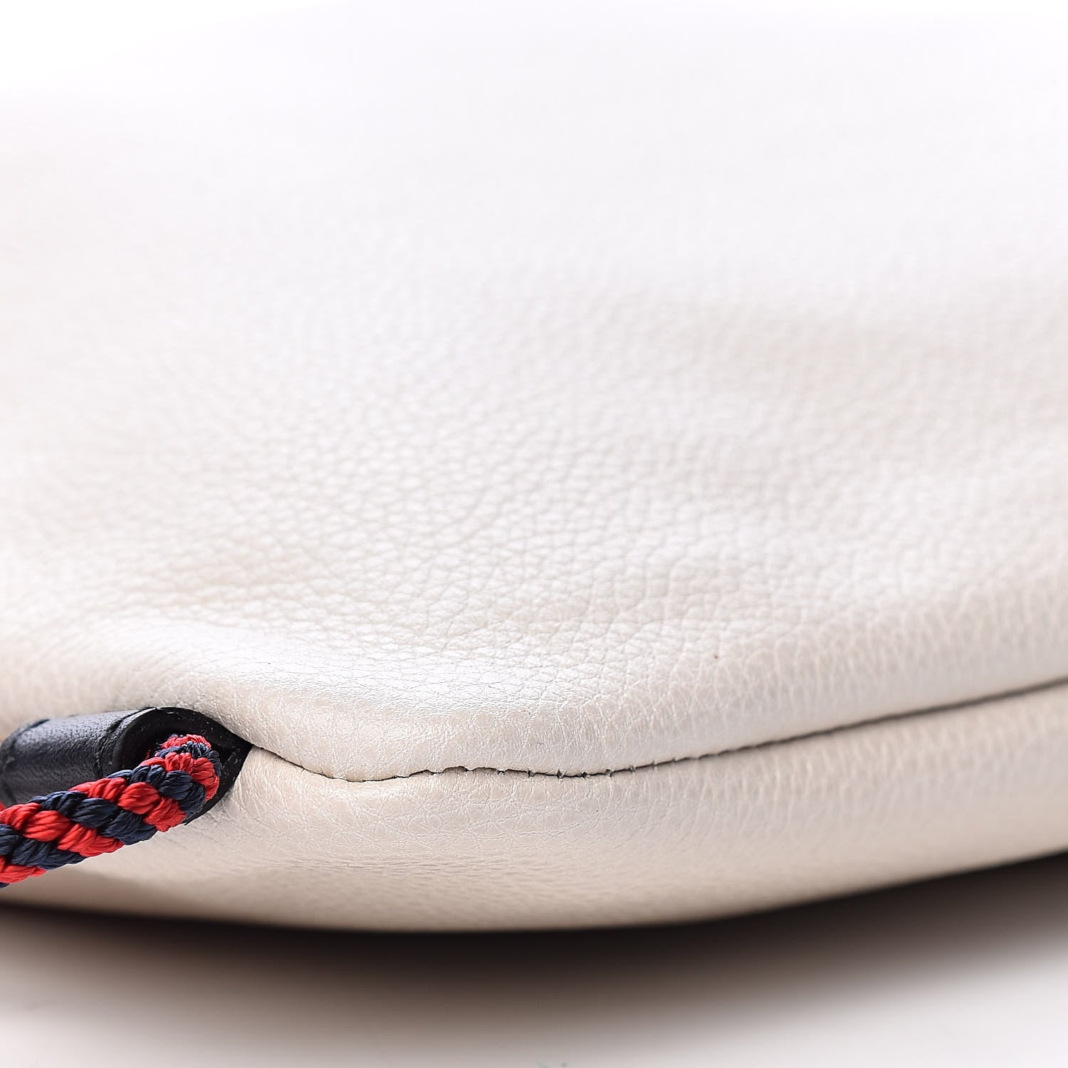 Gucci Calfskin Logo Drawstring Backpack Mystic White 9 of 11