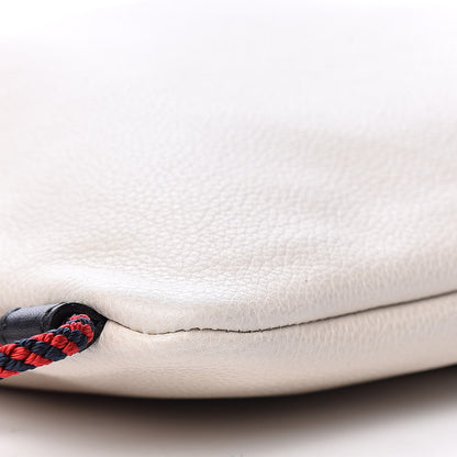 Gucci Calfskin Logo Drawstring Backpack Mystic White 9 of 11