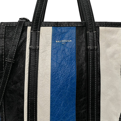 Balenciaga Agneau Arena Multicolore S Bazar Shopper Tote Bleu White Black 8 of 12