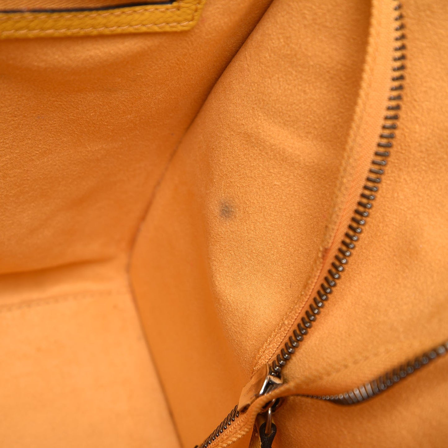 Drummed Calfskin Mini Luggage Ocre