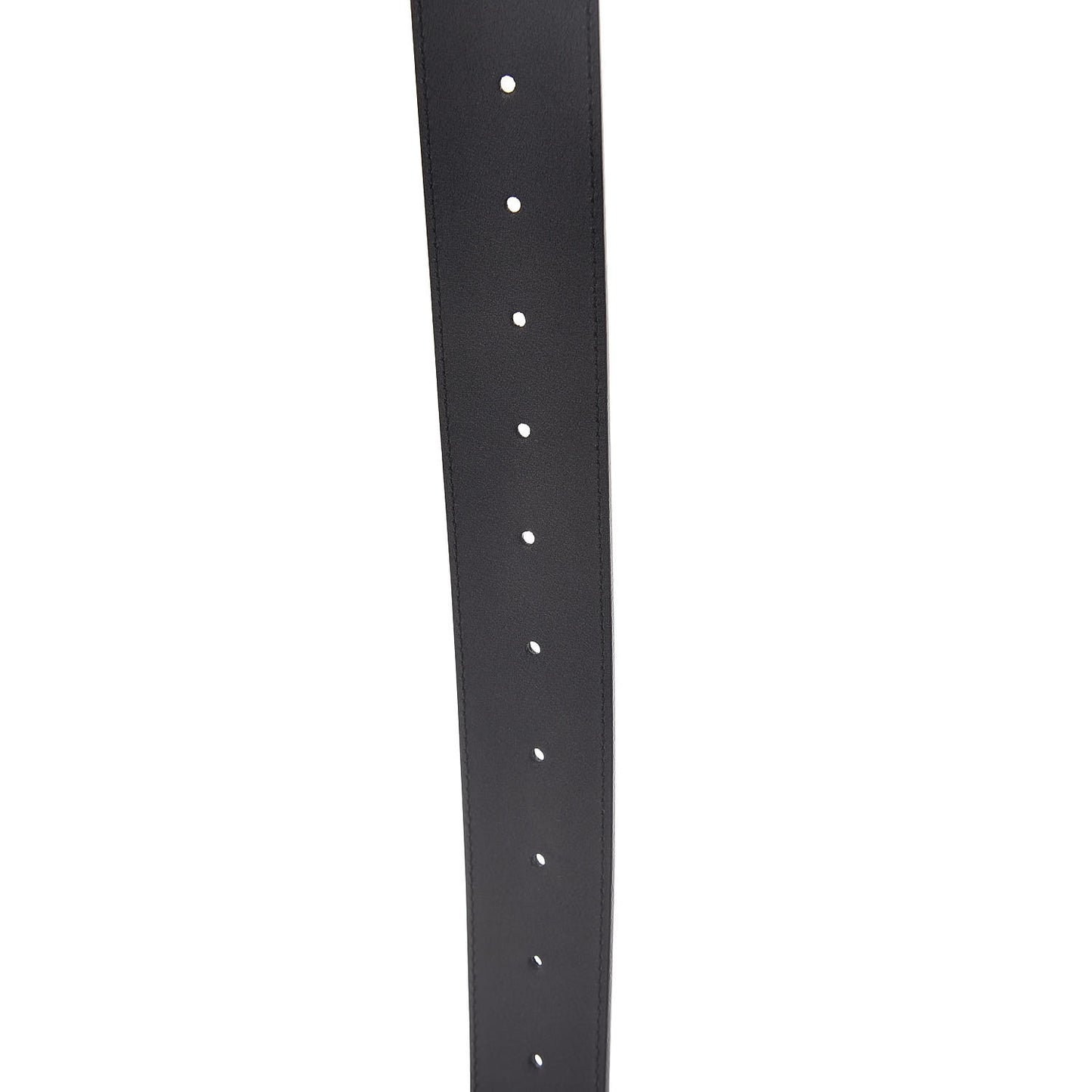 Moon Calfskin Pearl Double G 40mm Belt 80 32 Black Cream