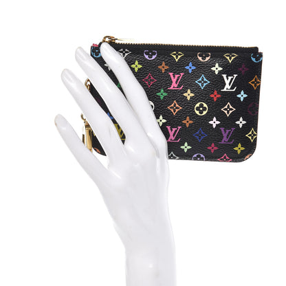 Louis Vuitton Monogram Multicolor Key Pouch Black Grenade 2 of 7