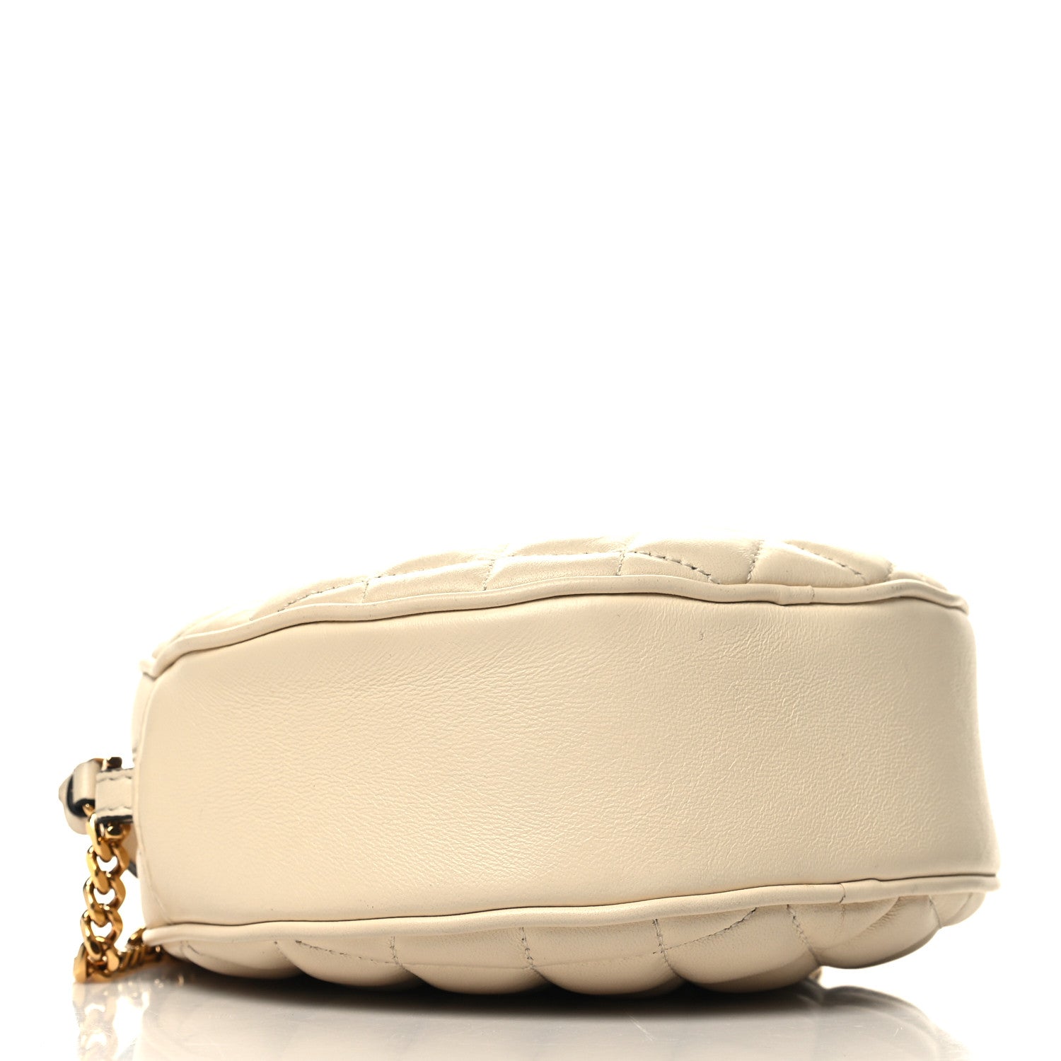 Versace Nappa Quilted La Medusa Round Camera Bag White 4 of 13
