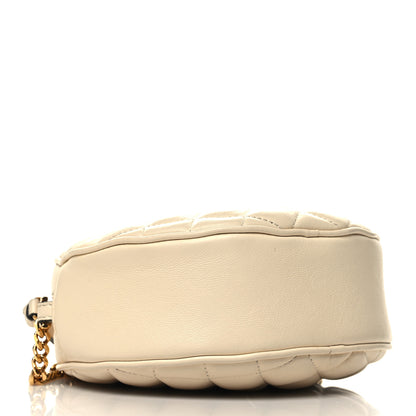 Versace Nappa Quilted La Medusa Round Camera Bag White 4 of 13