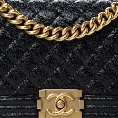 Chanel Caviar Quilted Medium Boy Flap Black 10 of 10