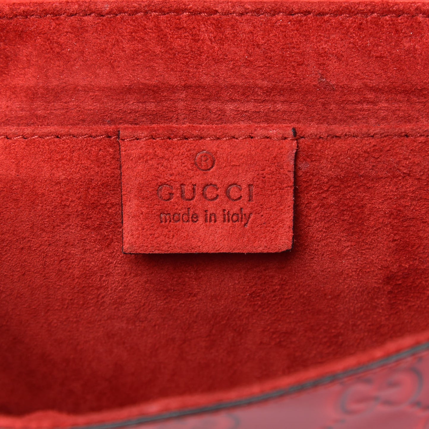Patent Guccissima Mini Mayfair Bag Red