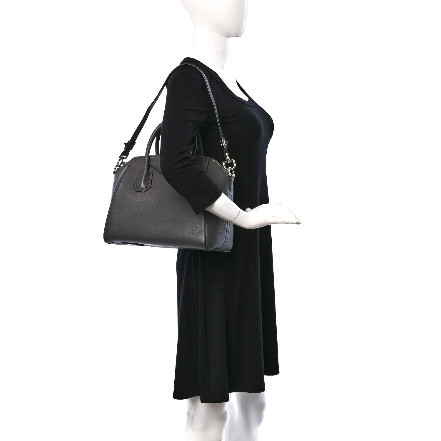 Givenchy Sugar Goatskin Small Antigona Dark Grey 2 of 13