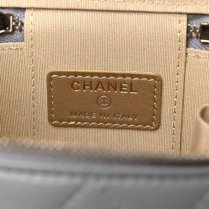 Chanel Lambskin Quilted Pearl Crush Mini Vanity Case With Chain Grey 6 of 11
