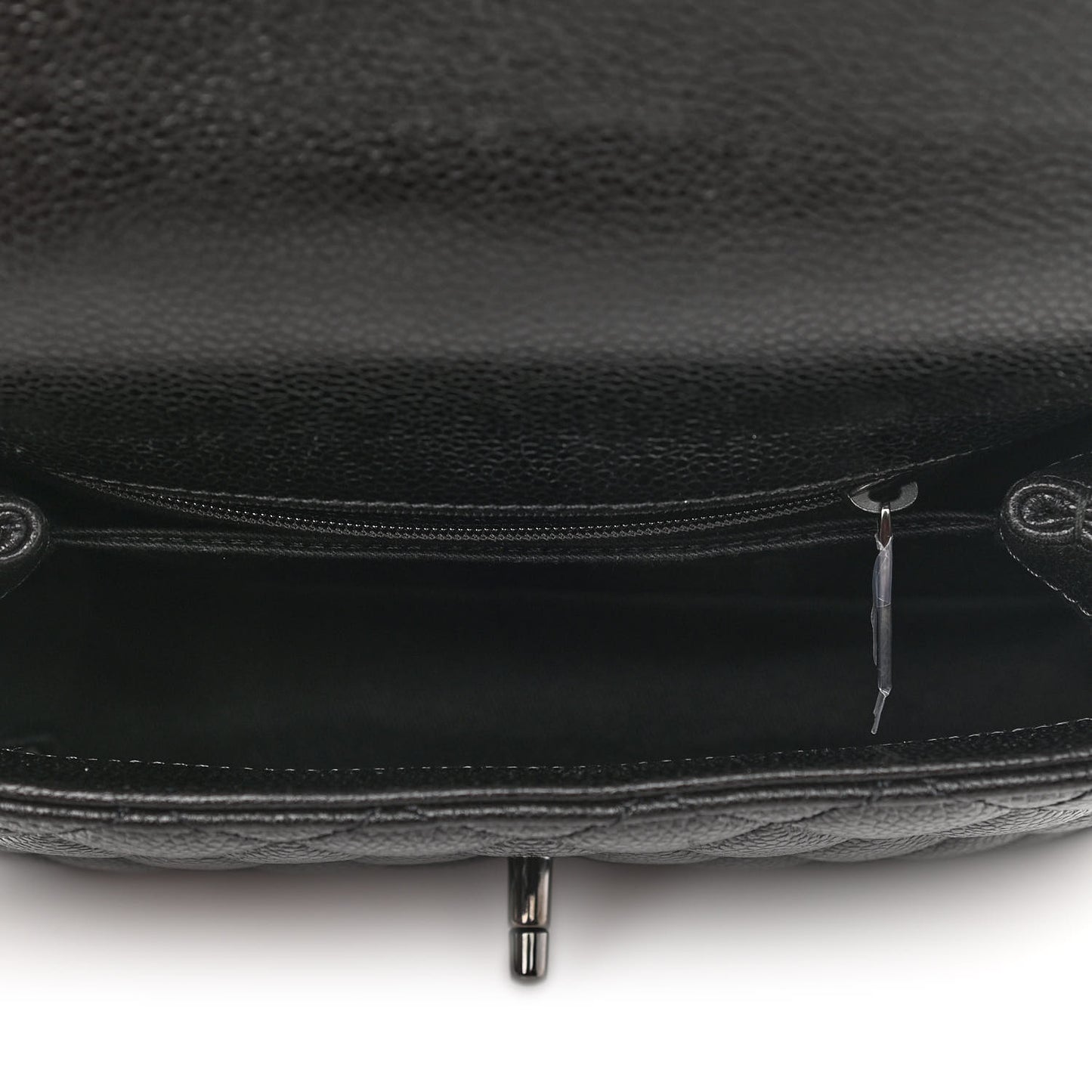 Caviar Quilted Mini Coco Handle Flap So Black
