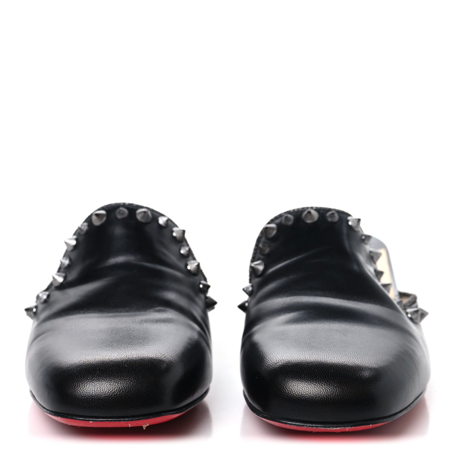 Christian Louboutin Patent Shiny Nappa Spikes Sun 35 Mules 38.5 Version Black 3 of 9