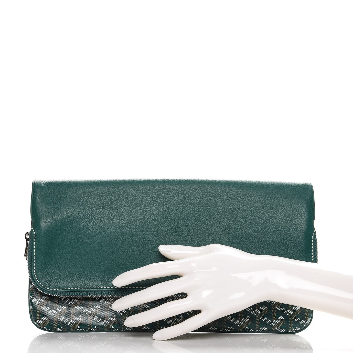Goyardine Sainte Marie Soft Clutch Green