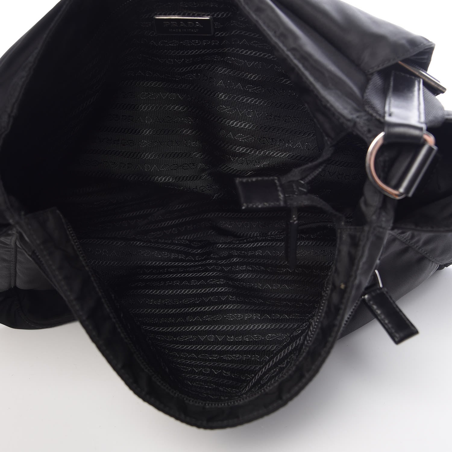 Prada Nylon Vela Sport Messenger Bag Black 5 of 12