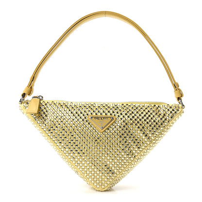 Prada Satin Crystal Triangle Pouch Ananas 1 of 10