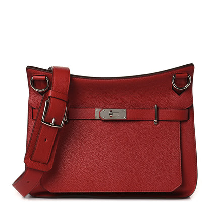 Hermes Taurillon Clemence Jypsiere 34 Rouge Venetian 1 of 9
