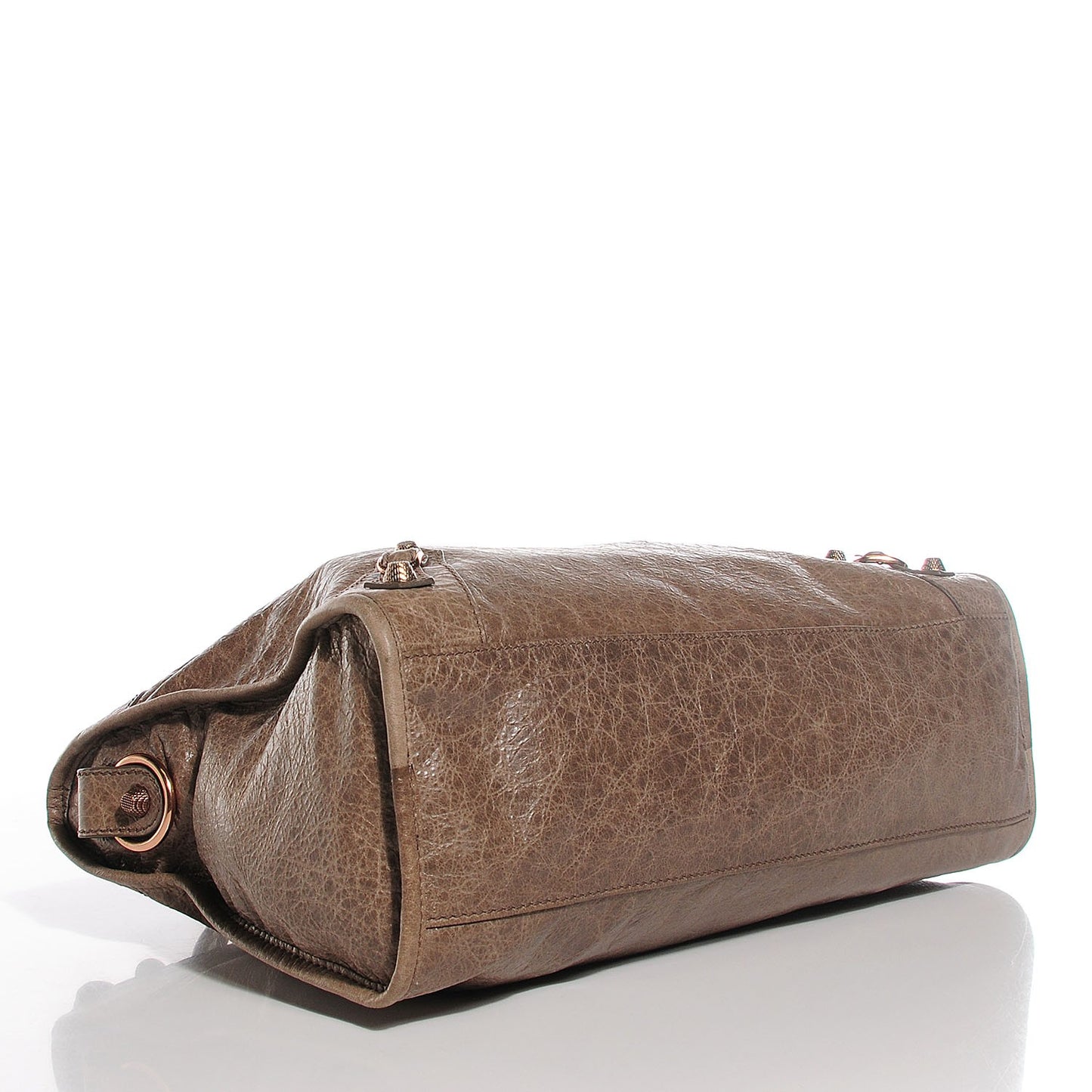 Agneau Giant 12 Rose Gold Hardware City Gris Poivre
