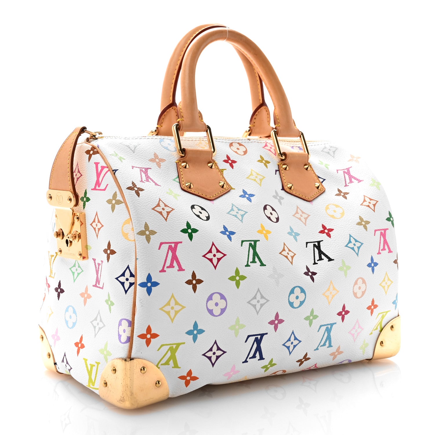 Louis Vuitton Monogram Multicolor Speedy 30 White 3 of 11