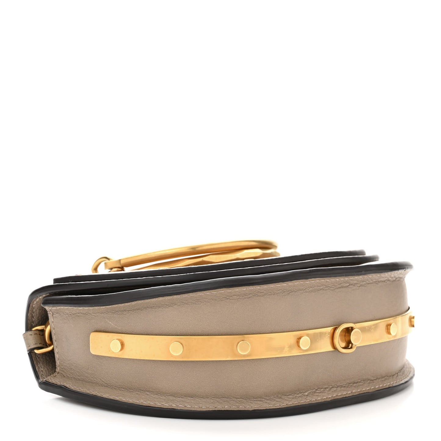Calfskin Small Nile Bracelet Minaudiere Bag Motty Grey