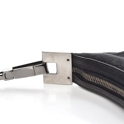 Gucci Denim Web Small Clasp Hobo Black 11 of 11