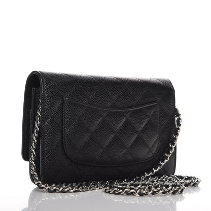 Chanel Caviar Quilted Wallet On Chain WOC Black 3 of 8