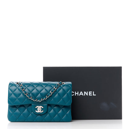 Chanel Lambskin Quilted Small Double Flap Dark Turqoise 12 of 12