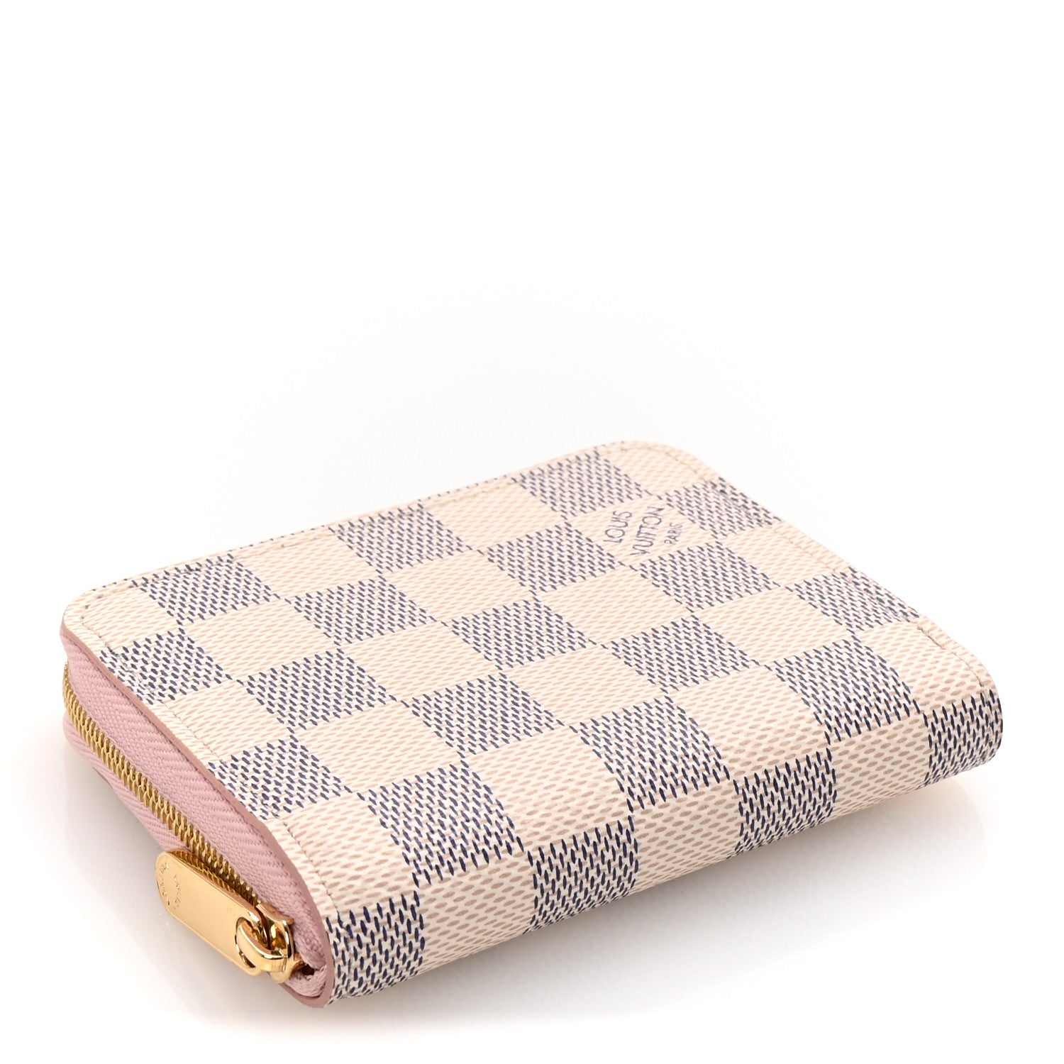 Louis Vuitton Damier Azur Zippy Coin Purse Rose Ballerine 4 of 7