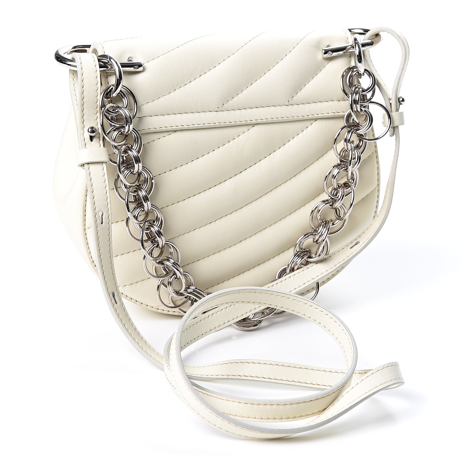 Chloe Calfskin Quilted Mini Drew Bijou Shoulder Bag Natural White 2 of 8