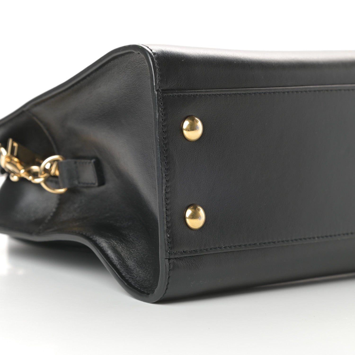 Saint Laurent Calfskin Monogram Baby Cabas Black 9 of 12
