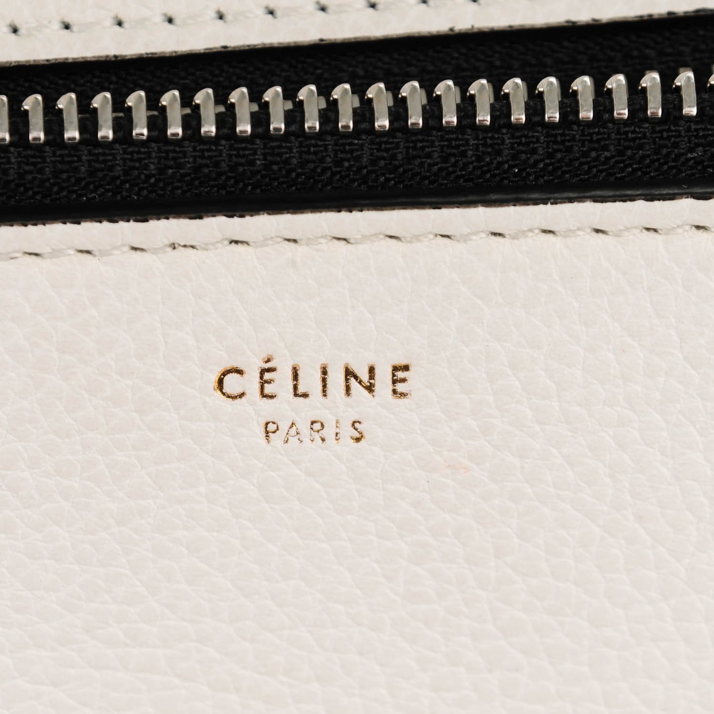 Grained Calfskin Medium Edge Shoulder Bag White