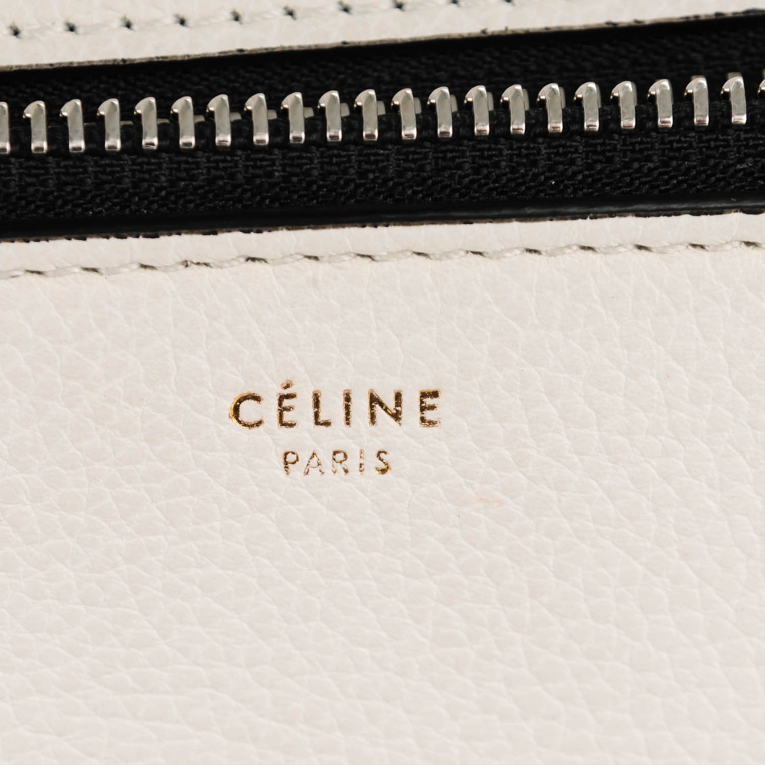Celine Grained Calfskin Medium Edge Shoulder Bag White 6 of 8