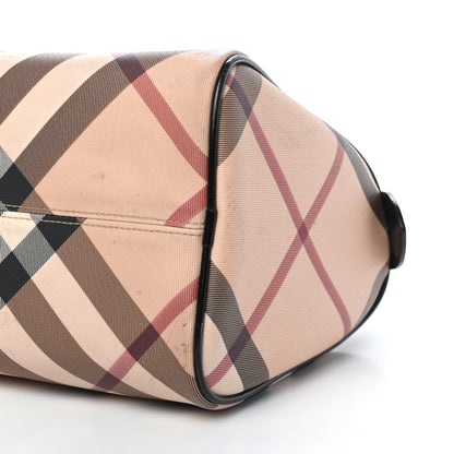 Burberry Supernova Check Patent Small Chester Bowling Bag Black 6 of 13