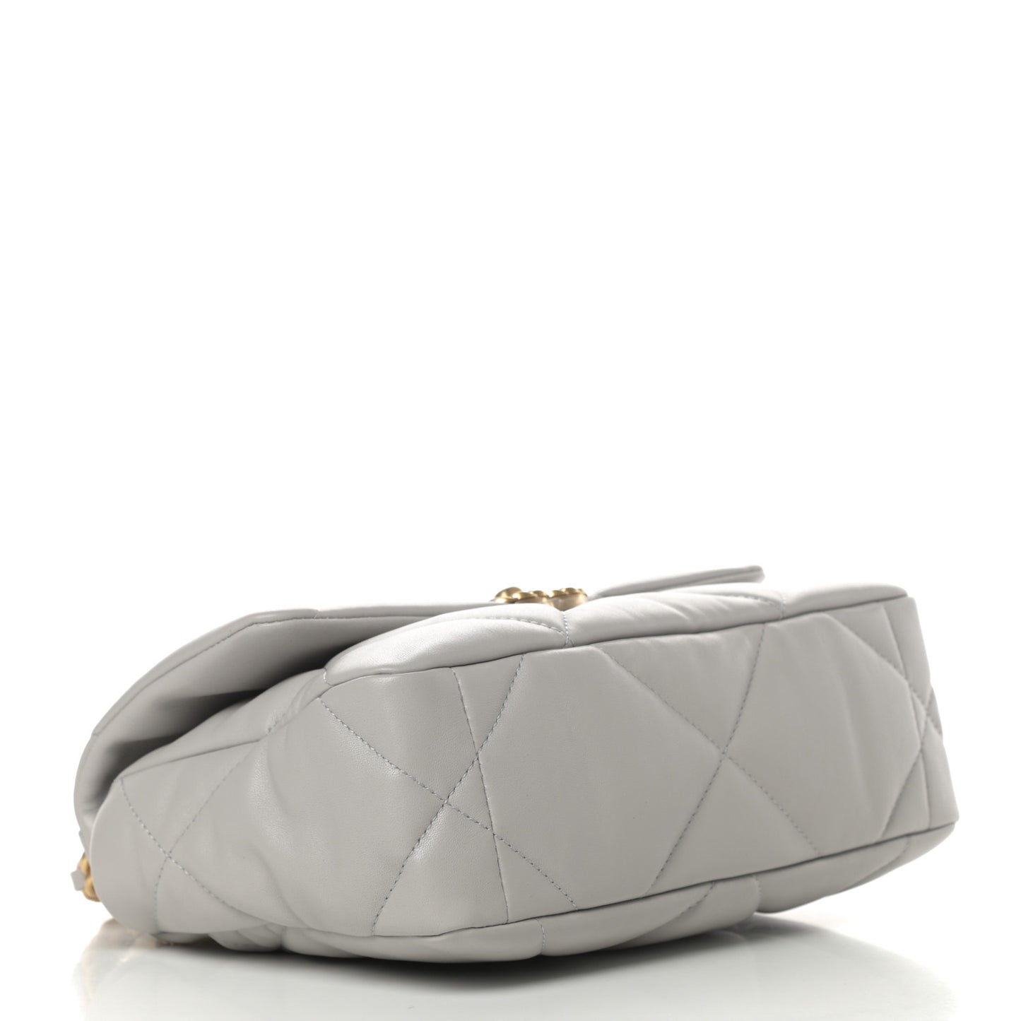 Lambskin Quilted Medium Chanel 19 Flap Grey