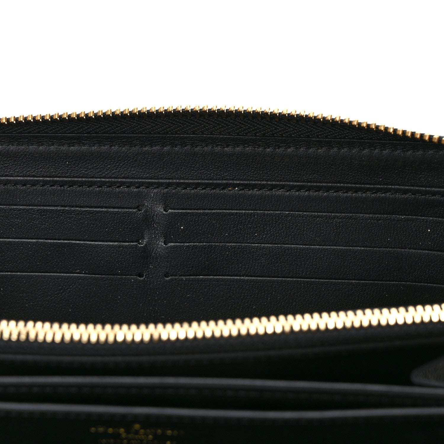 Louis Vuitton Lambskin Embossed Monogram Coussin Zippy Wallet Black 9 of 9