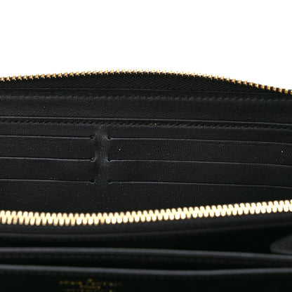 Louis Vuitton Lambskin Embossed Monogram Coussin Zippy Wallet Black 9 of 9