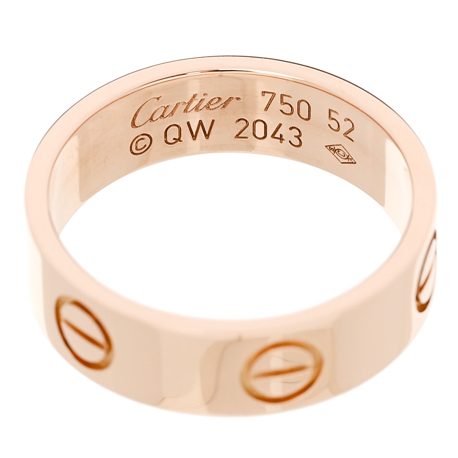 Cartier 18K Pink Gold 5.5mm LOVE Ring 52 6 4 of 4