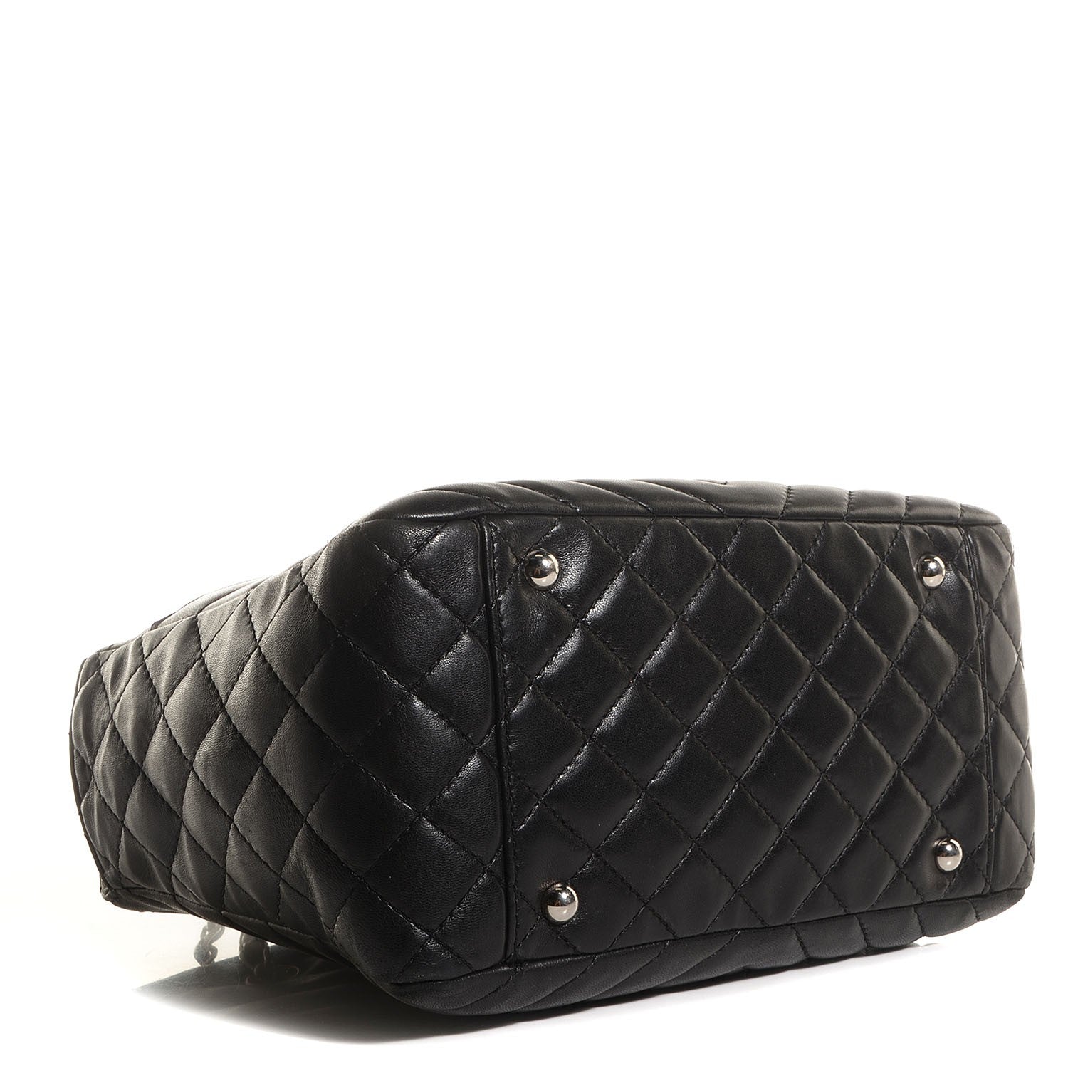 Chanel Lambskin Surpique Chevron Small Tote Black 4 of 7