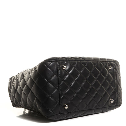 Chanel Lambskin Surpique Chevron Small Tote Black 4 of 7