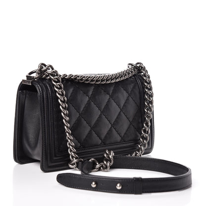 Chanel Calfskin Double Stitch Medium Boy Flap Black 3 of 13