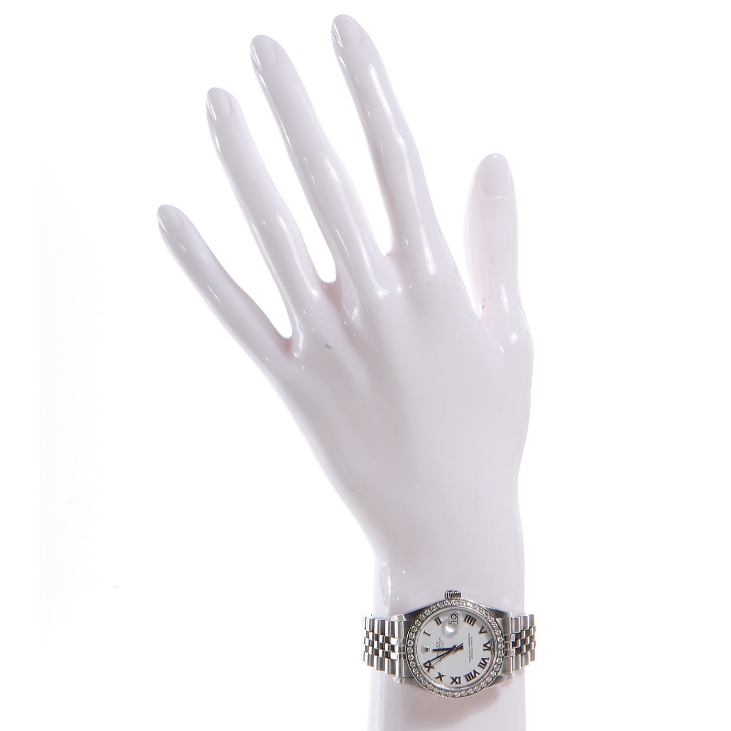 Stainless Steel Diamond 31mm Oyster Perpetual Datejust Watch White Roman 78240