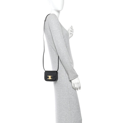 Celine Shiny Calfskin Mini Triomphe Black 2 of 11