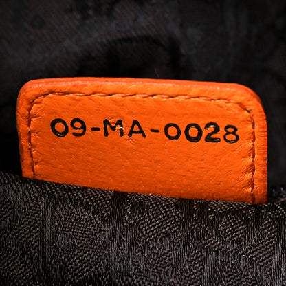 Christian Dior Lambskin Cannage Medium Lady Dior Orange 7 of 10