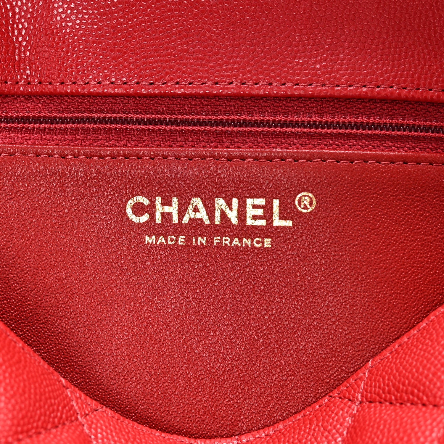 Chanel Caviar Quilted Flap Clutch Red 5 of 11