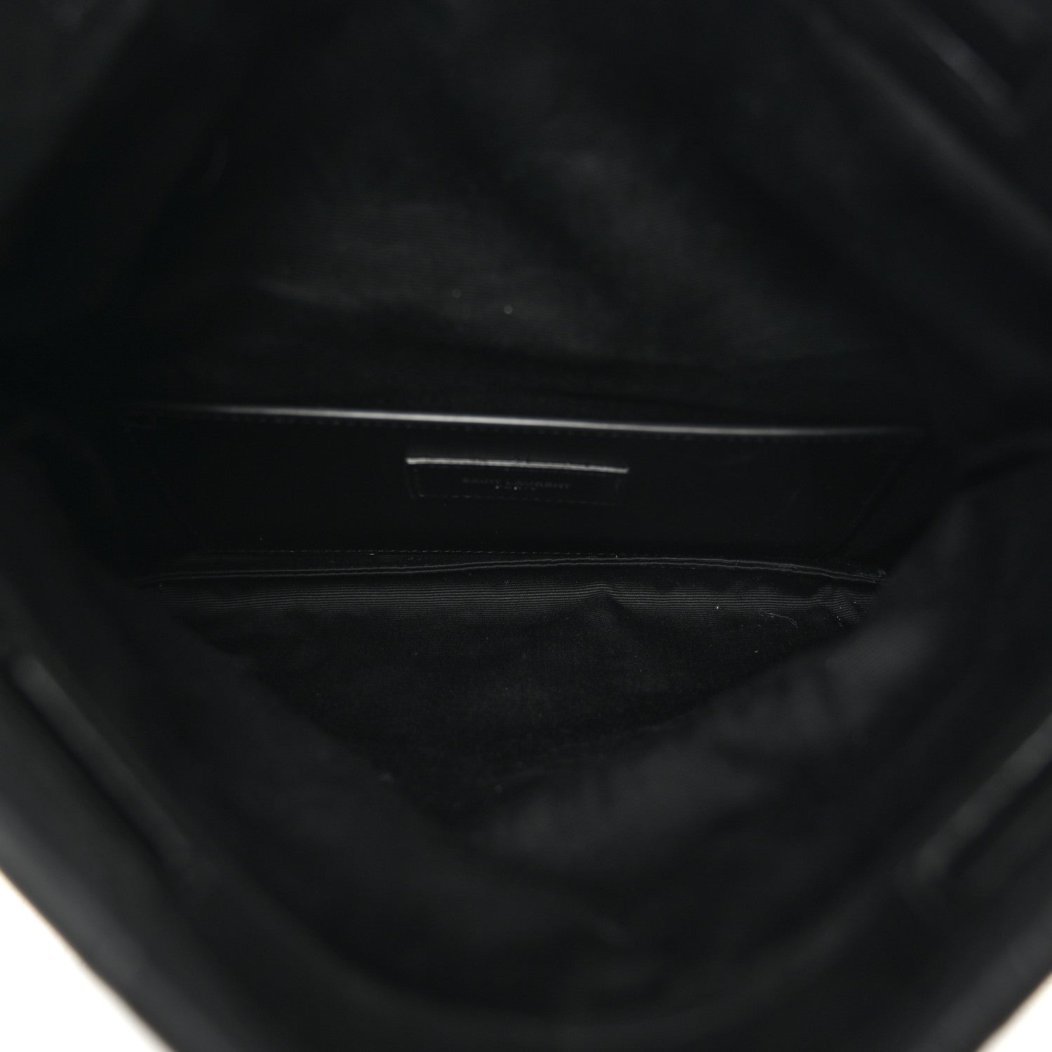 Saint Laurent Calfskin Crocodile Embossed West Hollywood Monogram Fold Over Clutch Black 5 of 8