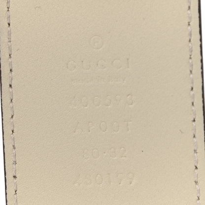 Gucci Calfskin Double G 40mm Belt 80 32 Mystic White 3 of 6
